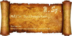 Mór Szilveszter névjegykártya
