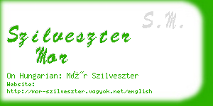 szilveszter mor business card